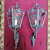 Винтаж handmade. Livemaster - original item Vintage sconces: sconce: Two antique sconces in the form of lanterns. Italy 40-50. Handmade.