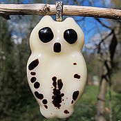 Подвески ручной работы. Ярмарка Мастеров - ручная работа Сова "Полярная". Кулон - подвеска.. Handmade.