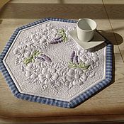 Для дома и интерьера handmade. Livemaster - original item Quilted napkin with lavender. Handmade.