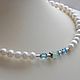  White Pearl/ Swarovski Crystal. Necklace. Katya Design Jewelry. Online shopping on My Livemaster.  Фото №2