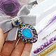 Brooch-pin: Brooch Order pendant beaded with crystal. Brooches. vettochka. My Livemaster. Фото №4