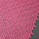  Knitted openwork shawl made of kid mohair wine color. Shawls. KnitLaceDreams. My Livemaster. Фото №6