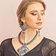 A set of jewellery made from leather, Emmanuel, necklace and earrings!. Jewelry Sets. okuznecova. Online shopping on My Livemaster.  Фото №2
