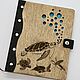 Order A5 notebook made of wood with leather binding ' Turtles'. semejnaya-masterskaya-bambuk. Livemaster. . Notebooks Фото №3