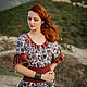 Boho linen dress 'Provence. Hot chocolate', Dresses, Anapa,  Фото №1