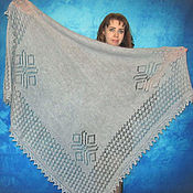 Аксессуары handmade. Livemaster - original item Gray Russian shawl, Hand knit kerchief, Cover up, Wool wrap №8BV. Handmade.