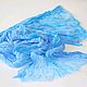 Silk Chiffon Scarf turquoise blue scarf batik boho scarf gift. Scarves. SilkColor. My Livemaster. Фото №5