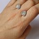 Серьги - пусеты из серебра с лунным камнем. Серьги классические. Newstylejewelry. Ярмарка Мастеров.  Фото №4