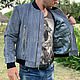 Nubuck Python Leather Jacket. Mens outerwear. exotiqpython. My Livemaster. Фото №6
