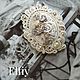 Брошь "Атласный винтаж". Брошь-булавка. Ольга Эль_Шафие  Elfiy. Интернет-магазин Ярмарка Мастеров.  Фото №2