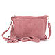 Order Pink Crossbody Bag Suede Leather with Shoulder Strap. BagsByKaterinaKlestova (kklestova). Livemaster. . Crossbody bag Фото №3