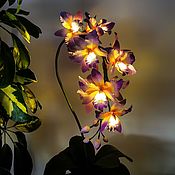 Для дома и интерьера handmade. Livemaster - original item Flower-nightlight orchid 