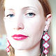 Order Earrings-ear-stud: bead abusin long Chica 2. elena (luxus-stil). Livemaster. . Stud earrings Фото №3