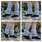 Аксессуары handmade. Livemaster - original item Leg warmers: Fashionable High Leg Warmers stockings down with wool. Handmade.