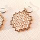 Серьги из бисера Блестящие соты. Серьги классические. BeadsGravity | Броши, серьги, колье. Ярмарка Мастеров.  Фото №4