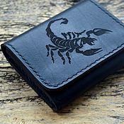 Сумки и аксессуары handmade. Livemaster - original item Leather mini wallet-cardholder №7. Handmade.