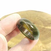 Украшения handmade. Livemaster - original item 20.25 r-r Ring green tinted agate Steppe (sza20258). Handmade.