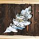 Oak leaf painting panels aged boards, Pictures, Moscow,  Фото №1