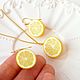 'Sunny lemons ' pendant and earrings. Jewelry Sets. Country Cottage. My Livemaster. Фото №4