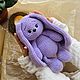 Заказать Сиреневый зайчик с длинными ушками. Veva-toys. Ярмарка Мастеров. . Амигуруми куклы и игрушки Фото №3