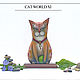 -CAT WORLD XI- Фигурка кот из дерева кошки коты, Статуэтки, Старощербиновская,  Фото №1