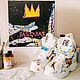 Кастом роспись кроссовок Баския Basquiat Кастомные кроссовки с принтом. Кроссовки. Наталья Ридная. NataliaDenimArt. Ярмарка Мастеров.  Фото №5