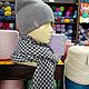 Шапка бини вязаная меринос. Шапки. Ирина (тканые шарфы) (rezan). Интернет-магазин Ярмарка Мастеров.  Фото №2