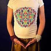 Одежда handmade. Livemaster - original item T-shirt with hand-painted 