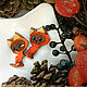 Brooch 'Kitten Woof, red, cute cat, cat, blue-eyed'. Brooches. greenfox-23. My Livemaster. Фото №4