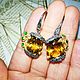 Earrings 'Rapture' With citrines and chromediopsides. Earrings. SELENA. My Livemaster. Фото №4