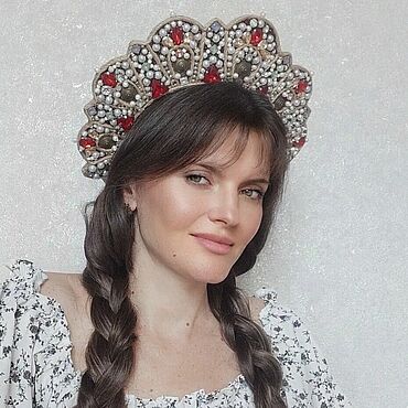 Русский стиль ручной работы. Ярмарка Мастеров - ручная работа Кокошник "Зоряна". Handmade.