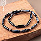 Men's choker agate and obsidian, art. 57. Decorations. LuckyMen. Online shopping on My Livemaster.  Фото №2