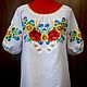 Women's embroidered blouse 'Summer bouquet' LR2-251, Blouses, Temryuk,  Фото №1