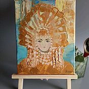 Картина "Девушка Весна" акрилом на холсте 40х50 см