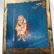 Икона Нил Столобенский Святой деревянная ручная работа модерн икона