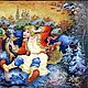 По щучьему веленью .Панно.Лаковая миниатюра. Картины. В гостях у сказки (skazka-kholui). Ярмарка Мастеров.  Фото №6