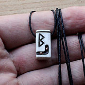 Фен-шуй и эзотерика handmade. Livemaster - original item Berkana Bjarkan Rune Bone Pendant. Handmade.
