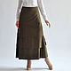 Falda larga de color caqui, Skirts, Novosibirsk,  Фото №1