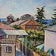 Gagra, view from the window. Oil on canvas 20h25 cm, Pictures, Moscow,  Фото №1
