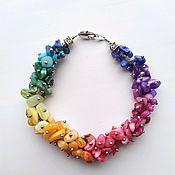 Украшения handmade. Livemaster - original item Rainbow mother of pearl bracelet. Handmade.