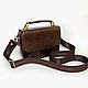 Men's leather bag color brown. Man purse. MiTonA. My Livemaster. Фото №5