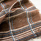 Order Brown linen plaid scarf. Platkoffcom. Livemaster. . Scarves Фото №3