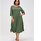 Легкое летнее бохо платье болотного цвета больших размеров. Платья. Boho chic. Интернет-магазин Ярмарка Мастеров.  Фото №2