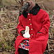 Garret doll: Granny in a red coat. Rag Doll. Irina Sayfiydinova (textileheart). Online shopping on My Livemaster.  Фото №2