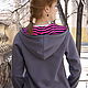 Women's hoodie made of footer, women's sweatshirt with hood gray Raccoon. Sweatshirts. Lara (EnigmaStyle). My Livemaster. Фото №4