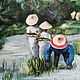 The rice harvest oil painting China plantation. Pictures. Viktorianka. My Livemaster. Фото №4