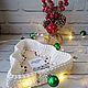 Вязаная корзинка в форме "Елочка". Корзины. Knitted basket. Интернет-магазин Ярмарка Мастеров.  Фото №2