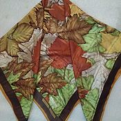 Винтаж handmade. Livemaster - original item Handkerchief Listopad, silk, vintage China. Handmade.