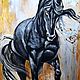 Картина акрилом на холсте Чёрный конь, Картины, Волгодонск,  Фото №1