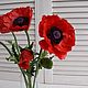 Восточный мак из холодного фарфора. Элементы интерьера. Николаева Ирина. Created flowers.. Ярмарка Мастеров.  Фото №5